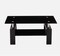 Modern Furniture 2-Layer Coffee Table Side End Table Rectangular Tempered Glass